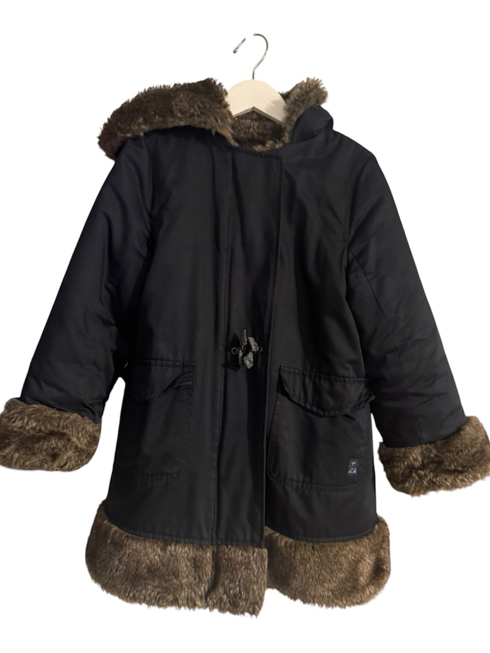 Girl Reversible Winter Coat / Reversible Hooded Coat
